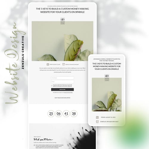 Instagram post promoring Zenzulu Creative website design