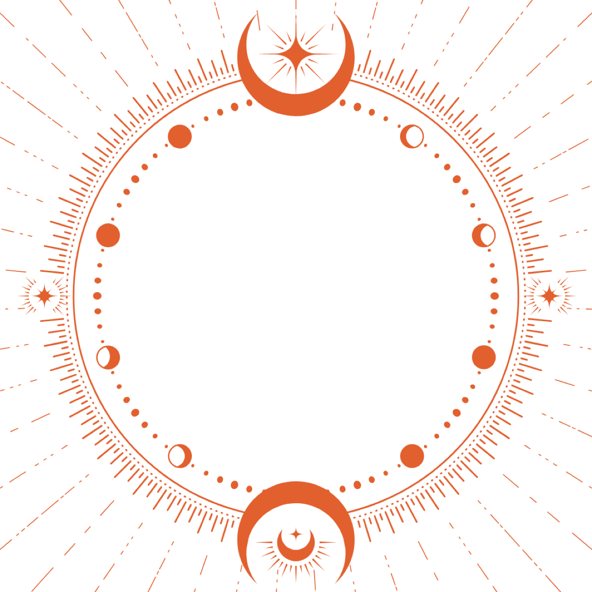 Soulful mystical wheel with bursting radial energy